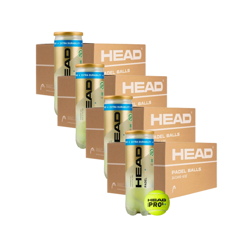 Head Pro S+ (X4 Boxes) - 4 Boxes 96 tube 288 padel balls