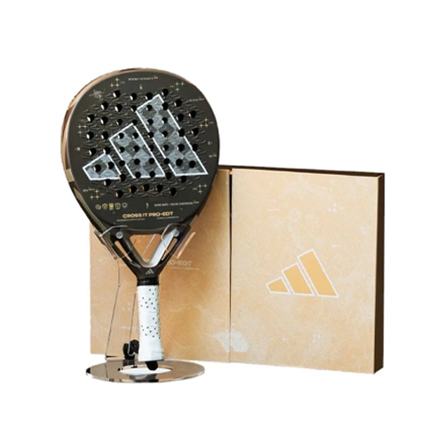 Adidas Cross IT Pro EDT 25 - Shape : Round Weight : 345-360g +/- Game : Attack Racket Cover : Box Face Material : 24K Carbon Balance : High Foam Material : Eva Soft Performance