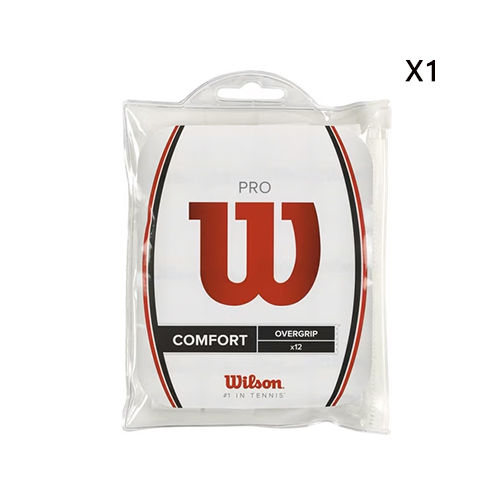 Wilson Pro Comfort White Overgrip (Pack X12)
