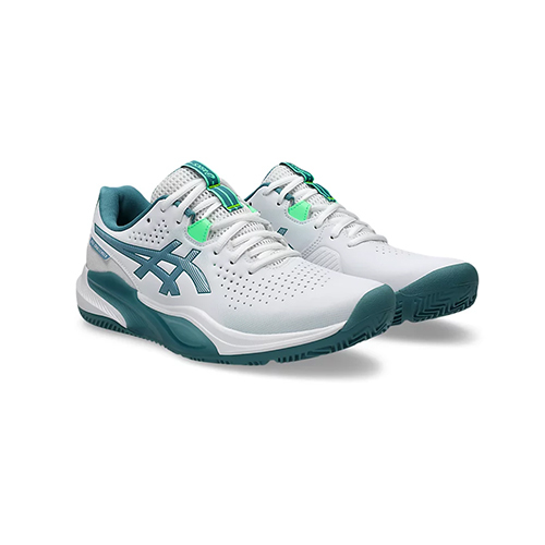 Asics Gel Challenger 15 Padel White Misty Pine Shoes - 1041A511-101