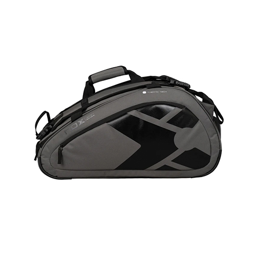 Padel Store - Nox AT10 Team Grey Multicolor Padel Bag (X1) - FEATURES:Main compartment with double zipper for easy access to the interior with capacity for 3 padel rackets, clothes, etc. Thermal compartment (NOX ThermoTech technology) with capacity for 2 padel rackets, bottles, etc. Side compartments with distributed pockets for accessories, cell phone, wallet, keys, etc.. Ventilated compartment for shoes on the front. Small compartment on the back. Laundry bag. Backpack function with the possibility of removing the handles. Ergonomic main handle. Rigid base. Dimensions: 600 x 300 x 270 mm Capacity: 42 liters.