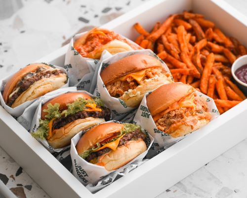 family box - contains of 6 sandwiches of your choice,plus Crispy potatoes fries
