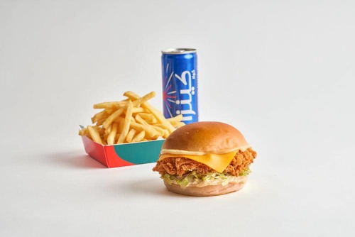 Just Burger - Just Chicken spicy meal ً - 1 Chicken Spicy Sandwich ٫ 1 Fries ٫ 1 Drink