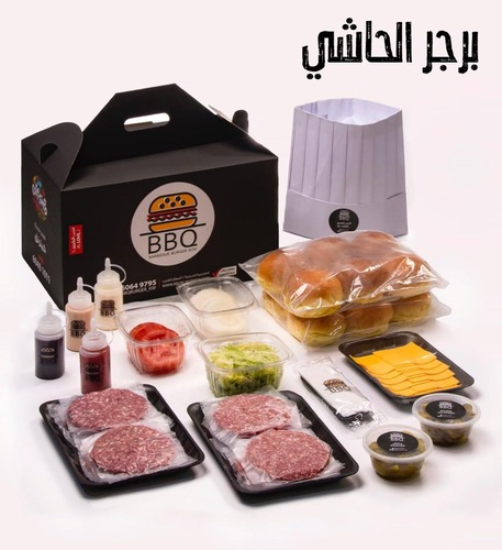 Hashi meat box - The box contents contain 12 pieces of Hashi meat burger In addition to a bun * cheese * lettuce * tomatoes * onions * 4 kinds of special sauces + pickles + jalapeno