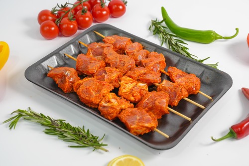 Meat tikka dish - Dish contents 
 4 meat tikka skewer