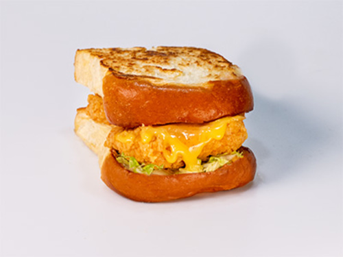 Chicken Toast Sandwich - Crispy chicken fillet in toast bread, lettuce, ketchup, mayonnaise, cheese.