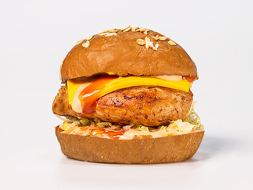 Chicken Diet Sandwich - Diet bread, pure chicken breast piece, lettuce, ketchup, and cheese,