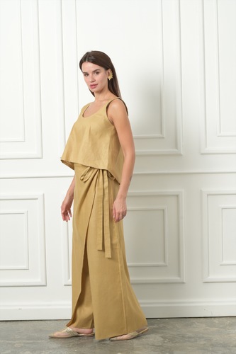WRAP PANTS WITH CROP TOP