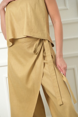 WRAP PANTS WITH CROP TOP