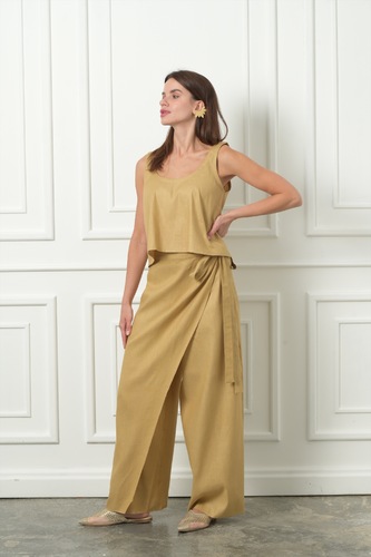 WRAP PANTS WITH CROP TOP