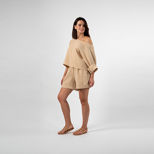 Nude crop top