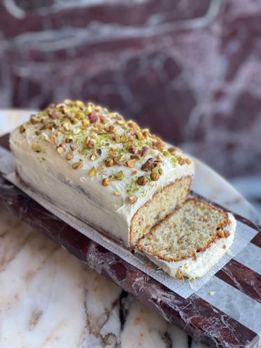 Pistachio with Lemon Loaf Cake