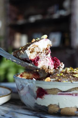 Pistachio Berry Tiramisu