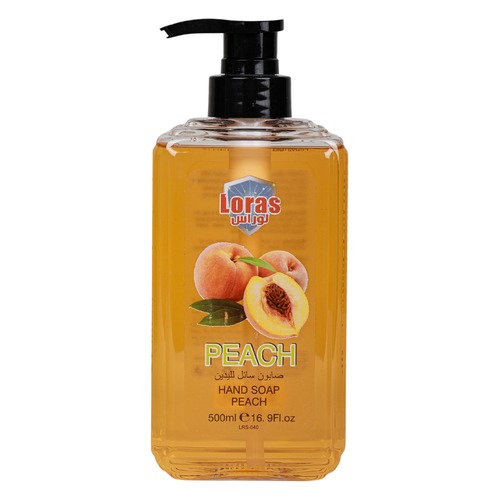 Peach Liquid Hand Soap - Peach Scented Liquid Hand Soap A distinctive formula gently cleanses the skin while preserving its natural softness. 
 A soft, easy-rinsing lather leaves skin clean and refreshed without any dryness. 
 A large, economical size (500 ml) is sufficient for long-term use. 
 Features high quality and a carefully selected natural formula. 
 A large, practical package ensures repeated use over a long period of time. 
 It does not cause any irritation or sensitivity. 
 It leaves your skin soft to the touch with an attractive, long-lasting fragrance.