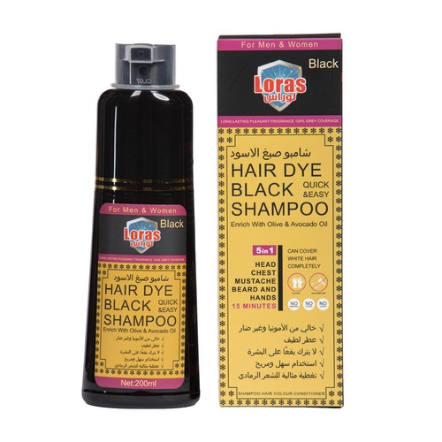 Black hair dye shampoo