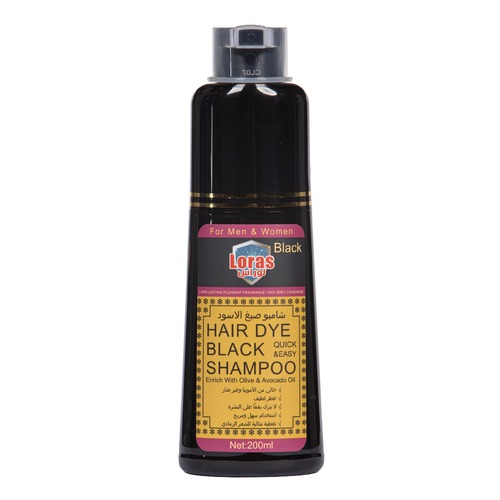 Black hair dye shampoo