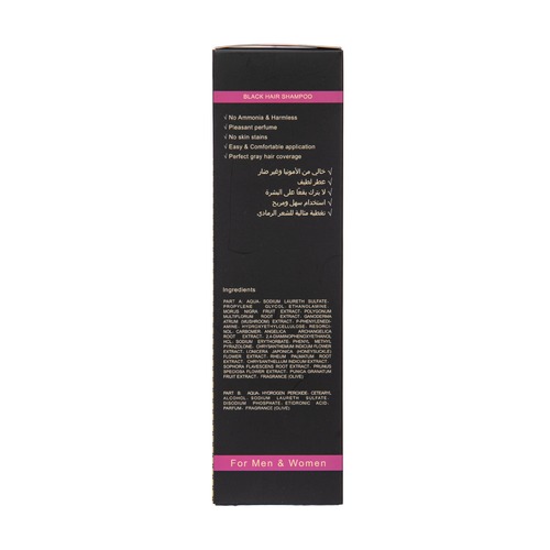 Black hair dye shampoo