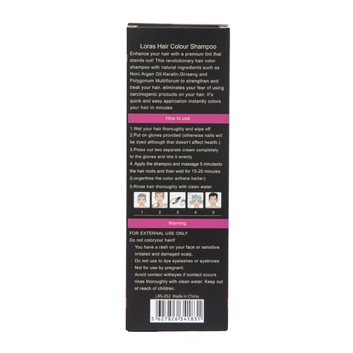 Black hair dye shampoo