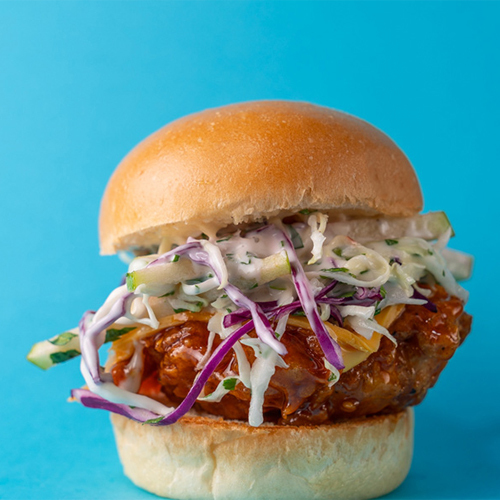 Fire Bird Slider - Buffalo chicken patty with american cheese and apple coleslaw.