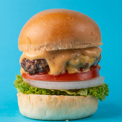 Lets Slider - Classic Beef Slider - Beef patty with american cheese, lollo bionda, white onion and roma tomato.