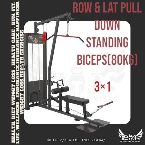 Row & Lat Pull Down Standing Biceps(80kg - Row & Lat Pull Down Standing Biceps(80kg