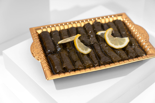 22 small lemon grape leaves