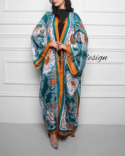 3 Edition Design  - Bisht 5 - fabric Cotton 80%Polyester 20% Width is approximately 34 inches
The length is approximately 54 inches