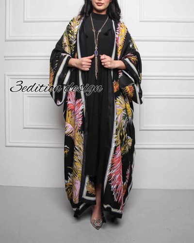 3 Edition Design  - Bisht 7 - fabric Cotton 80%Polyester 20% Width is approximately 34 inches
The length is approximately 54 inches