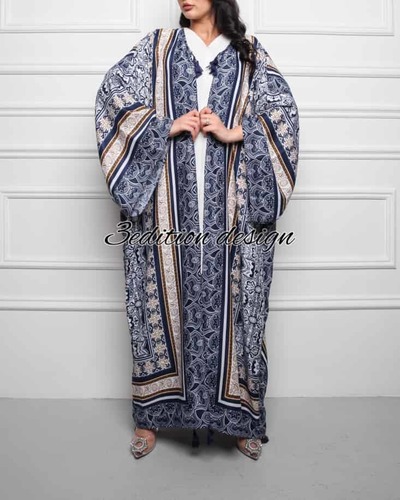 3 Edition Design  - Bisht 10 - fabric Cotton 80%Polyester 20% Width is approximately 34 inches
The length is approximately 54 inches