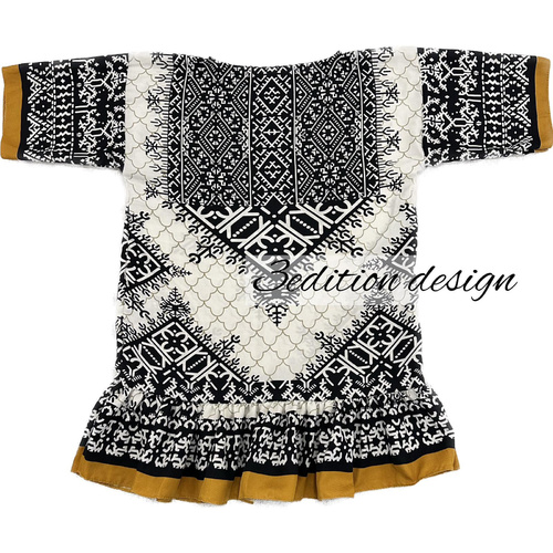 3 Edition Design  - Dress 2M - الخام قطن ٨٠٪؜ بوليستر ٢٠٪الدراعه الصغيره الطول ٢٨ انشالعرض ١٨ انش