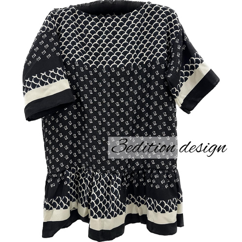 3 Edition Design  - Dress 6M - الخام قطن ٨٠٪؜ بوليستر ٢٠٪الدراعه الصغيره الطول ٢٨ انشالعرض ١٨ انش