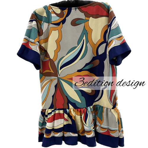 3 Edition Design  - Dress 4L - الخام قطن ٨٠٪؜ بوليستر ٢٠٪الدراعه الصغيره الطول ٣١ انشالعرض ٢٠ انش