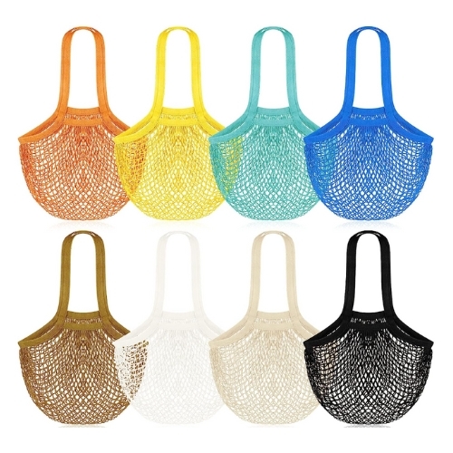 Cotton Mesh Bags - There are 8 Colors you can choose from. Large Capacity: bearing about 5-10 kg of tools, these Cotton Mesh bags can hold as many items as possible, such as phones, wallets, hats, toys, vegetables, desserts, fruits, phones, napkins, tans, cosmetics, making your travelling or going to the beach smoothly.