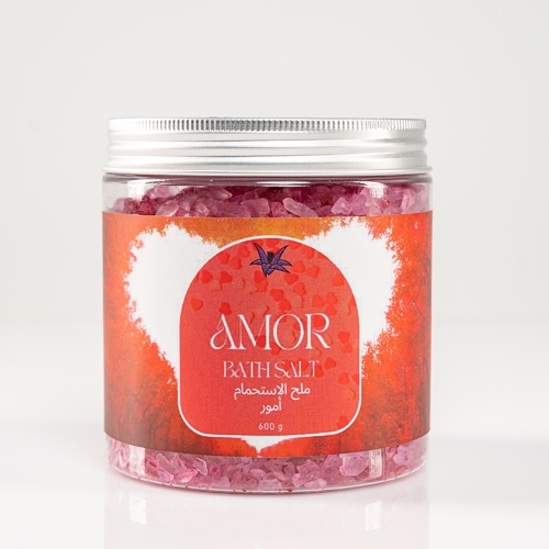 Amor  Bath Salt - Bath salt It contains Mediterranean sea salt, essential oil It contains vitamins and minerals that help cleanse the skin, get rid of toxins and stimulate blood circulation.