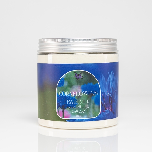 Cornflowers Bath Milk - Bath milk It contains milk powder and goat's milk Leaves the skin smooth and soft, prevents dryness, regenerates skin cells, and improves the appearance of the skin and complexion