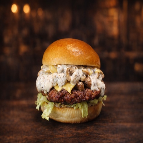 Smoked Mushroom Truffle Burger