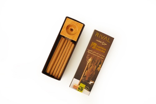 Natural Incense Sticks Mene Size - Luxurious incense sticks, semen size with base 
 Natural incense ground and mixed with vegetable gum 
 Formed into easy-to-burn sticks 
 Longer lasting, no charcoal required