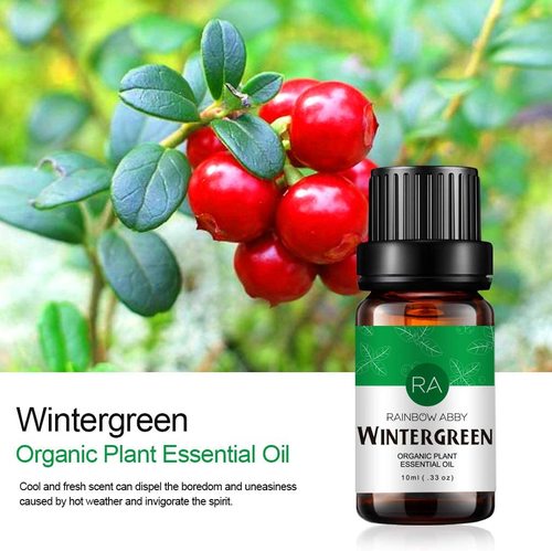 Al Safaa Pure - Organic Wintergreen Essential Oil - Wintergreen Essential Oil is reputed to increase circulation, enhance metabolic function and enhance digestion,  calm inflammation, ease pain, and soothe symptoms of psoriasis, colds, infections, as well as the flu. Notes: RAINBOW ABBY essential oils are for external use only and this product should not be used undiluted.