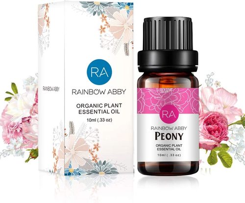 Organic Peony Essential Oil - promote feelings of joy, happiness, and peace, and can help to relieve stress and anxiety.Notes: RAINBOW ABBY essential oils are for external use only and this product should not be used undiluted.