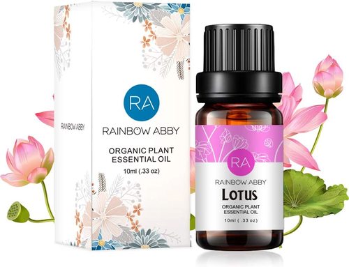 Organic Lotus Essential Oil - The aroma encourages the body to breathe more deeply, which can help to calm the airways and relieve conditions such as a cold, flu or mild respiratory problems. Notes: RAINBOW ABBY essential oils are for external use only and this product should not be used undiluted.