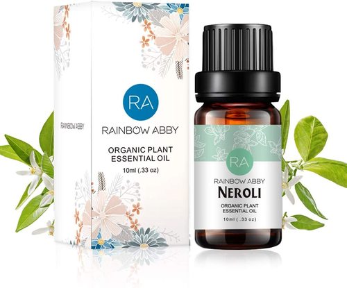 Organic Neroli Essential Oil - help reduce stress and anxiety due to its ability to encourage the brain to release serotonin and reduce cortisol levels. What's more, these calming abilities are said to help people sleep better too. ability to reduce stress. It can be helpful when there is ongoing emotional upset that results in Insomnia, panic attacks or anxiety. Notes: RAINBOW ABBY essential oils are for external use only and this product should not be used undiluted.