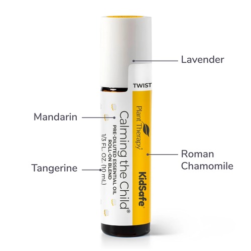 Calming the Child KidSafe Pre-Diluted Roll-On - Supports mind & body relaxation Helps calm nervous tension Promotes a tranquil atmosphereCalming the Child is absolutely wonderful and a delight for little ones. It is one of our top KidSafe sellers and for good reason. It was created to help promote a tranquil atmosphere during the day or before bedtime. Used by adults and children alike, Calming the Child can help anyone feel more calm. Each of the pure essential oils that make up Calming the Child was carefully chosen to not only be safe, but effective. With the sweet, soothing scents of Organic Mandarin, Tangerine, and Lavender and the relaxing aroma of Chamomile Roman, Calming the Child is a natural, safe way to ease into sleep or to slow revved-up minds and emotions. Use Calming the Child to help your children enjoy calm, quiet moments that can help them feel at ease.