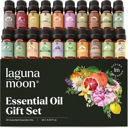 Laguna Moon Organic Essential Oils Set - Top 20 (10 ml for each)