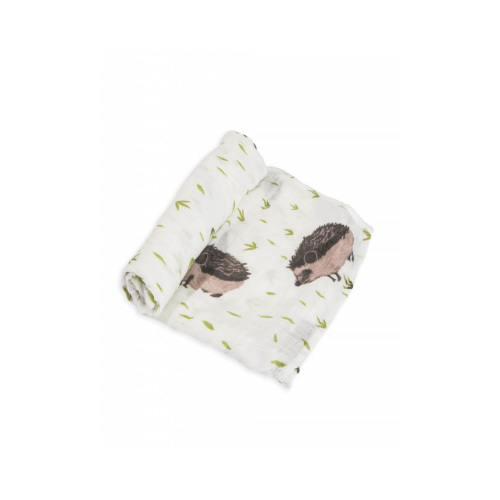 Little Unicorn - Deluxe Muslin Single Swaddle - Hedgehog - Our everyday swaddle gets a cozy update — buttery soft to the touch and extra gentle on baby's delicate skin. Featuring our signature hand-painted prints, it's an elevated essential for swaddling, nursing, cuddling and more. 100% rayon muslin made from bamboo 47