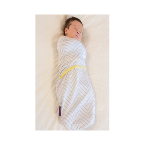 Clevamama - Swaddle to Sleep - Grey ( 0-3 months) - Easily wraps and swaddles your baby for a peaceful night's sleep Recreates the comforting security of the womb Acknowledged by the International Hip Dysplasia Institute for allowing natural hip & leg movement, helping to prevent Hip Dysplasia. Ancient practice - wrap and swaddle your baby for a peaceful night's sleep Cosy swaddling - recreates the comforting security of the womb 100% soft cotton - delicate with your baby's skin Helps to prevent startle reflex - one of the main reasons your baby wakes during the night Designed to last - adjustable wings to grow with your baby How to swaddle 1. Place Baby in the swaddle 2. Tuck wing from one side to the other making sure it is under the chin and over the arms 3. Wrap the other wing, ensuring the mouth and nose is not covered. The wrapping should not be too tight and should allow plenty of room for legs to bend and move freely. For easy changing Pull the front of the swaddle down to gain access for changing without the need to un-swaddle your baby. Then tuck the front of the swaddle back under the wings securely, ensuring that there is still room for the legs to bend comfortably. Fabric composition Made with 100% soft breathable cotton