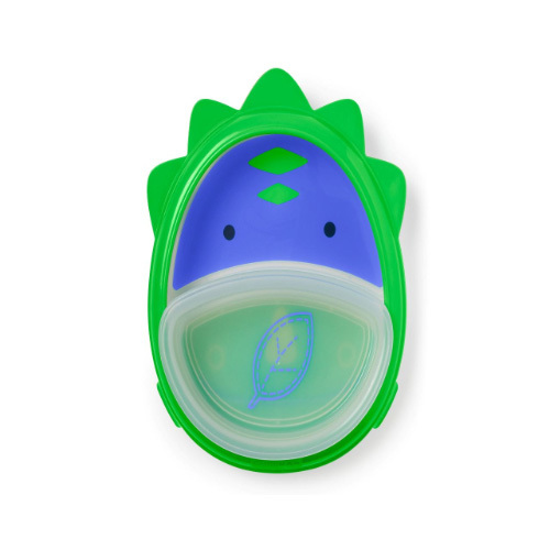 Skip Hop - Zoo Smart Serve Plate & Bowl Set - Dinasour - Designed to encourage toddler independence at mealtime, this three-piece set includes a divided plate, translucent bowl and a unique removable training rim (with cute ears) that helps guide little hands as they scoop their food so it stays inside the plate--and off the table.