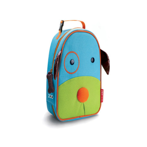 Skip Hop Zoo Lunchie - Dog - Features: - Roomy, insulated bag keeps food and drinks cold - Large main compartment big enough for a sandwich, apple and juice box - Interior mesh pocket for utensils and more - Top handle clips onto any backpack - Fun matching zipper-pulls - Write-on nametag inside Specifications: - Usage: from 3 years - Product dimensions: 23 x 8 x 19 cm