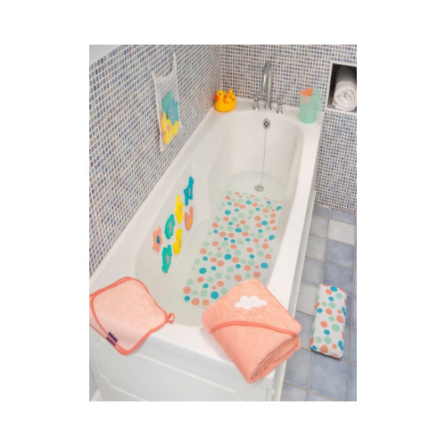 Clevamama - Cotton Apron Baby Bath Towel - Coral