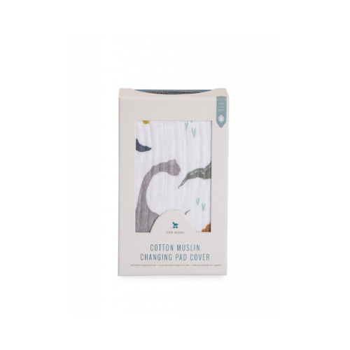 Little Unicorn - Cotton Muslin Changing Pad Cover - Dino Friends
