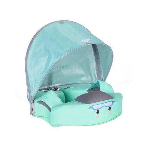 Babies Moments - MamboBaby Waist Float 5A Pro with Canopy - water proof - ( 8 months - 3 Years ) - Green - Mambo Baby float - Air Free , No leakage - Comes with Canopy to protect from Sun heat & UV light. . Has safety belt around the float . Canopy is detachable. Suitable for the ages 8 months up to 3 years